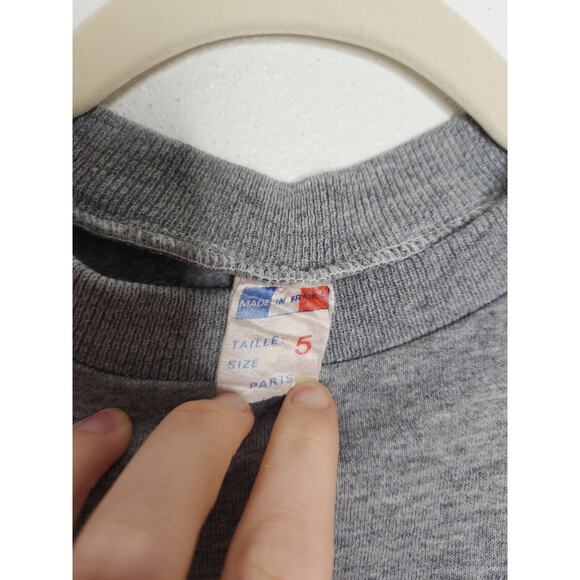 Vintage French Revolution Bicentennial Crewneck Sweatshirt Gray Art Renaissance - Picture 4 of 5